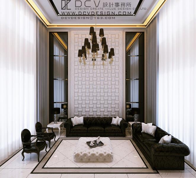 王永设计/DCV第四维室内设计(西安)有限公司/曲江华府豪宅别墅/简约欧式风格