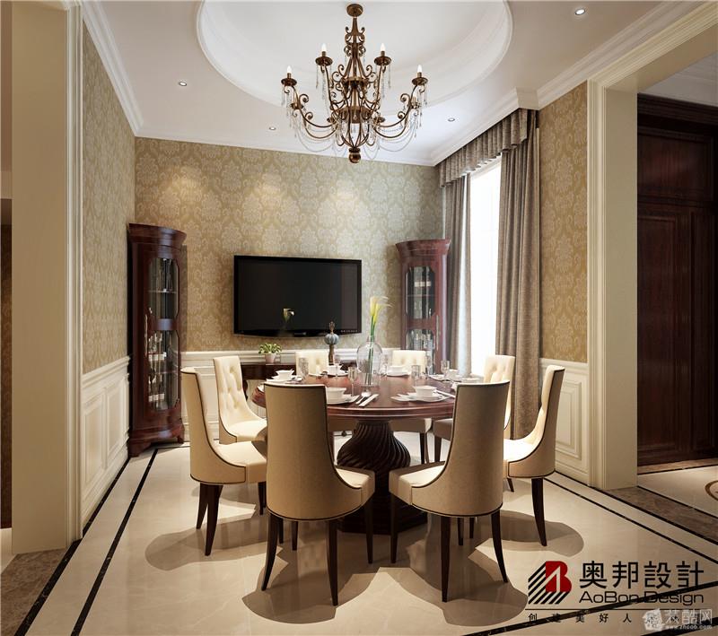 上海山语原墅别墅户型欧式风格装修设计方案展示，上海奥邦装饰咨询预约电话：15800615719