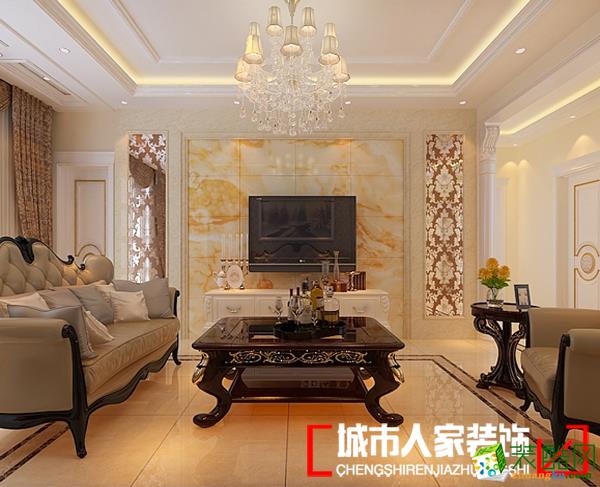 设计说明:本方案的特征是强调线型流动的变化,色彩华丽且用暖色调加以协调,淡黄色墙纸营造出整体温馨居家的氛围;银镜饰面及镜面不锈钢家具的运用为空间添加了现代时尚的气息,同时让空间变得通透灵动;皮革材质的运用让奢华感升级;淡雅的饰品柔化了空间硬朗的线条。它在形式上以浪漫主义为基础,常用大理石、华丽多彩的织物、多姿曲线的家具让室内显示出豪华、富丽的特点,充满强烈的动感效果。