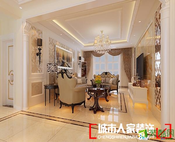 设计说明:本方案的特征是强调线型流动的变化,色彩华丽且用暖色调加以协调,淡黄色墙纸营造出整体温馨居家的氛围;银镜饰面及镜面不锈钢家具的运用为空间添加了现代时尚的气息,同时让空间变得通透灵动;皮革材质的运用让奢华感升级;淡雅的饰品柔化了空间硬朗的线条。它在形式上以浪漫主义为基础,常用大理石、华丽多彩的织物、多姿曲线的家具让室内显示出豪华、富丽的特点,充满强烈的动感效果。
