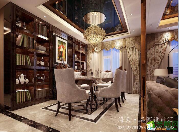 180平大户型装修效果图,奢华大平层装修效果图 >> 沈阳三室二厅三卫180平大户型现代奢华混搭设计装修图 家装