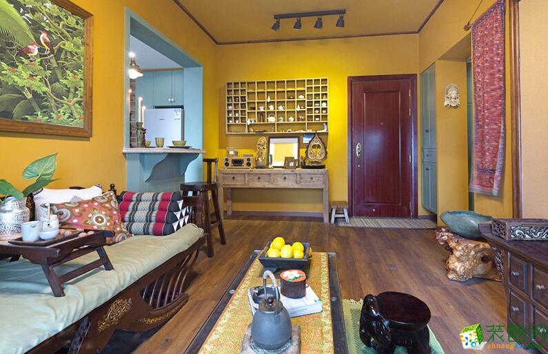 成都岚庭装饰-东南亚风格一室一厅45平米装修案例