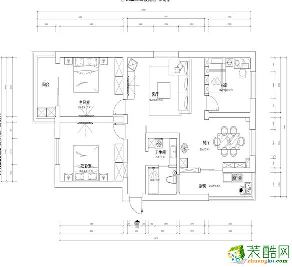 济南生活家案例-100平全包16万阳光舜城装修样板间