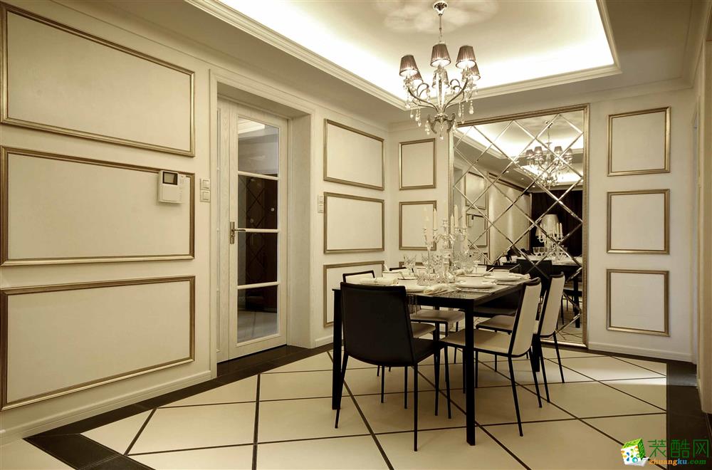 【首家装饰】180平米欧式风格四居室装修案例图赏析。