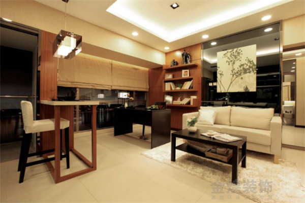 50平米的单身公寓，金煌装饰打造精致日式风格小屋