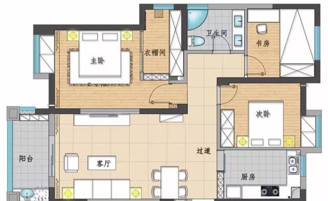 三居室北欧装修多少钱?11.5万全包110平三居室装修效果图