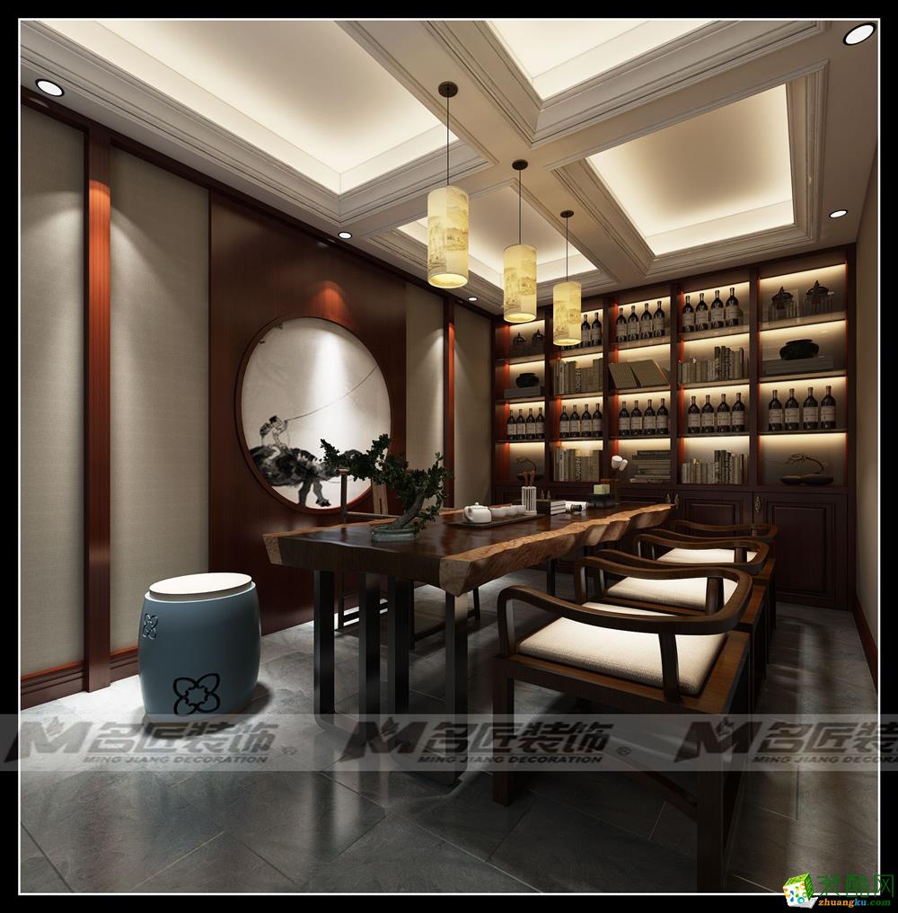 桂林名匠装饰―金源一品140方欧式风格三居室装修效果图